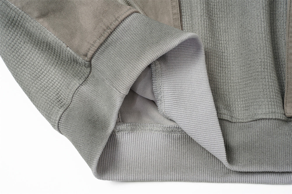 DAXUEN sage green oversized waffle knit hoodie