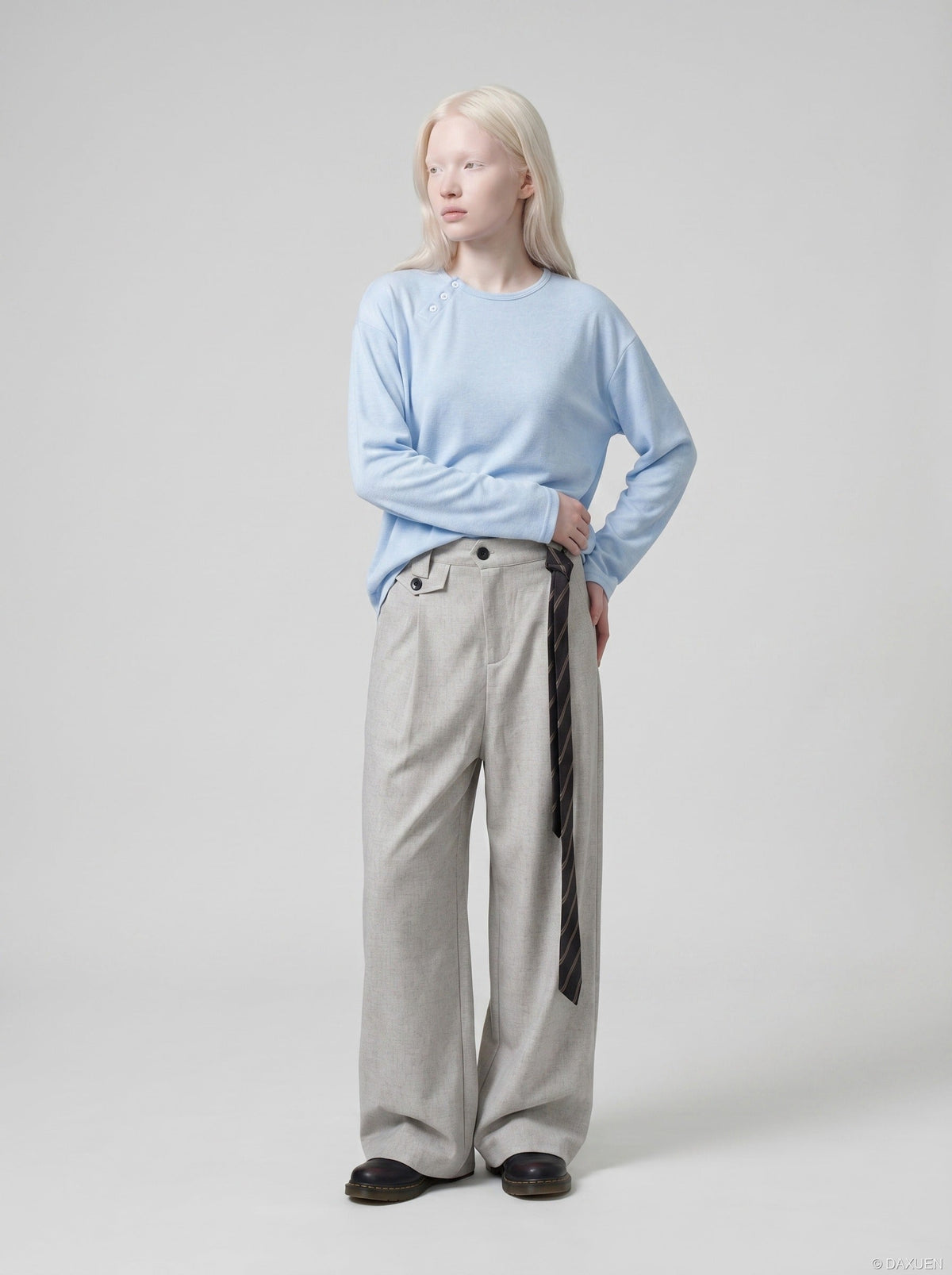 Sandy Beige Knit Top with Button Detail
