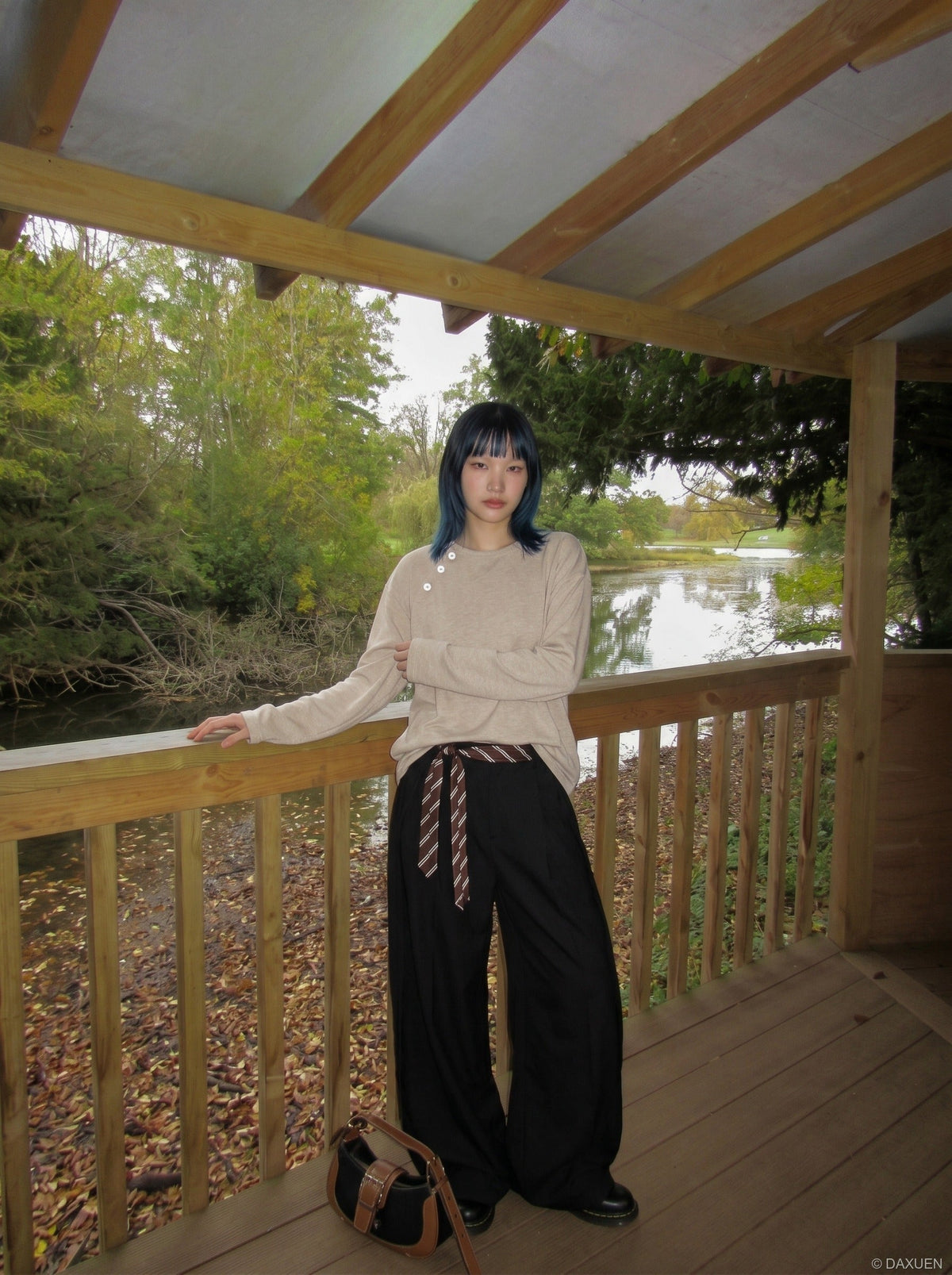 Sandy Beige Knit Top with Button Detail