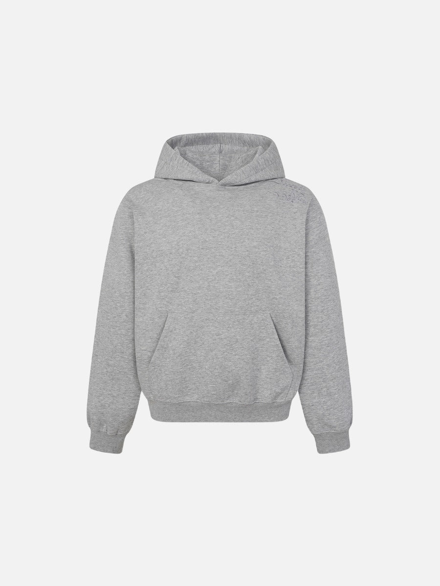 DAXUEN black oversized script-embroidered hoodie