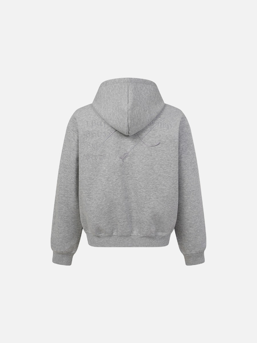 DAXUEN black oversized script-embroidered hoodie