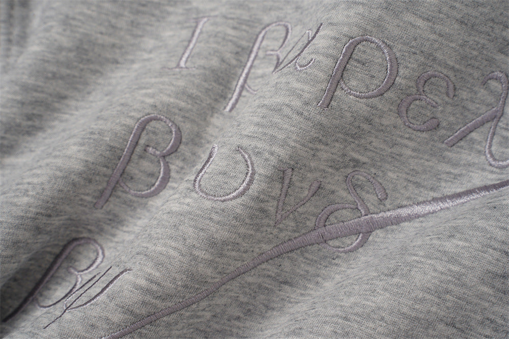 DAXUEN black oversized script-embroidered hoodie