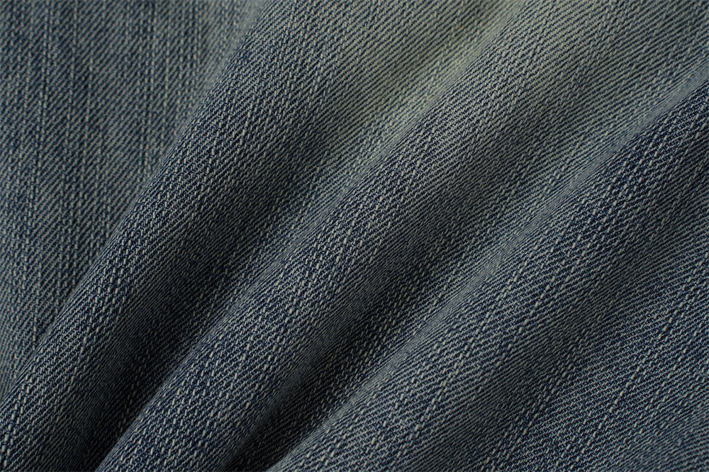 Segmented Patchwork Wide-Leg Denim Jeans