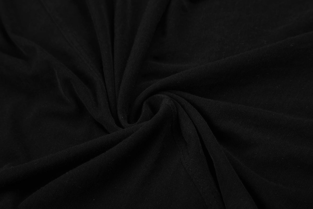 Transparentes schwarzes Langarm-Strickshirt