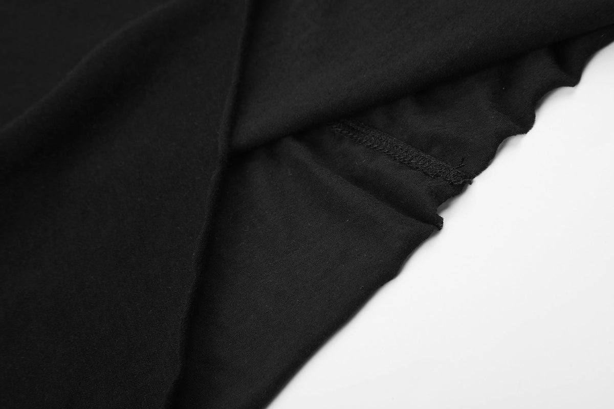 Transparentes schwarzes Langarm-Strickshirt