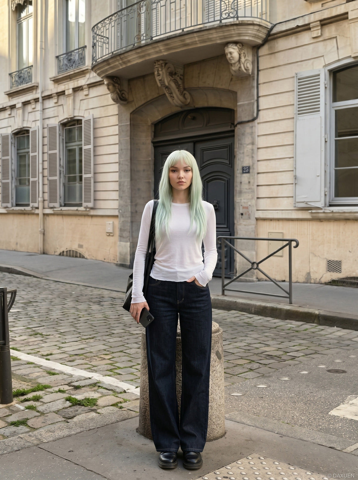 Transparentes schwarzes Langarm-Strickshirt