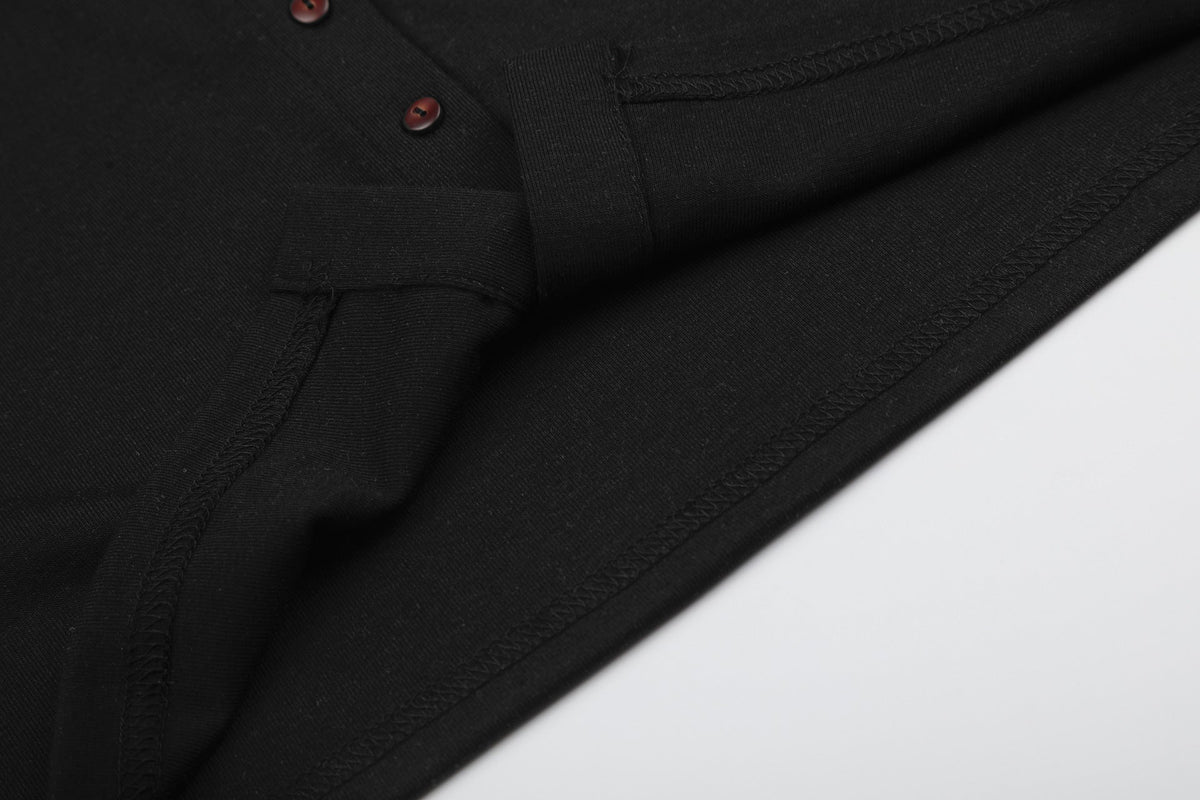Sleek Mock Neck Buttoned Top