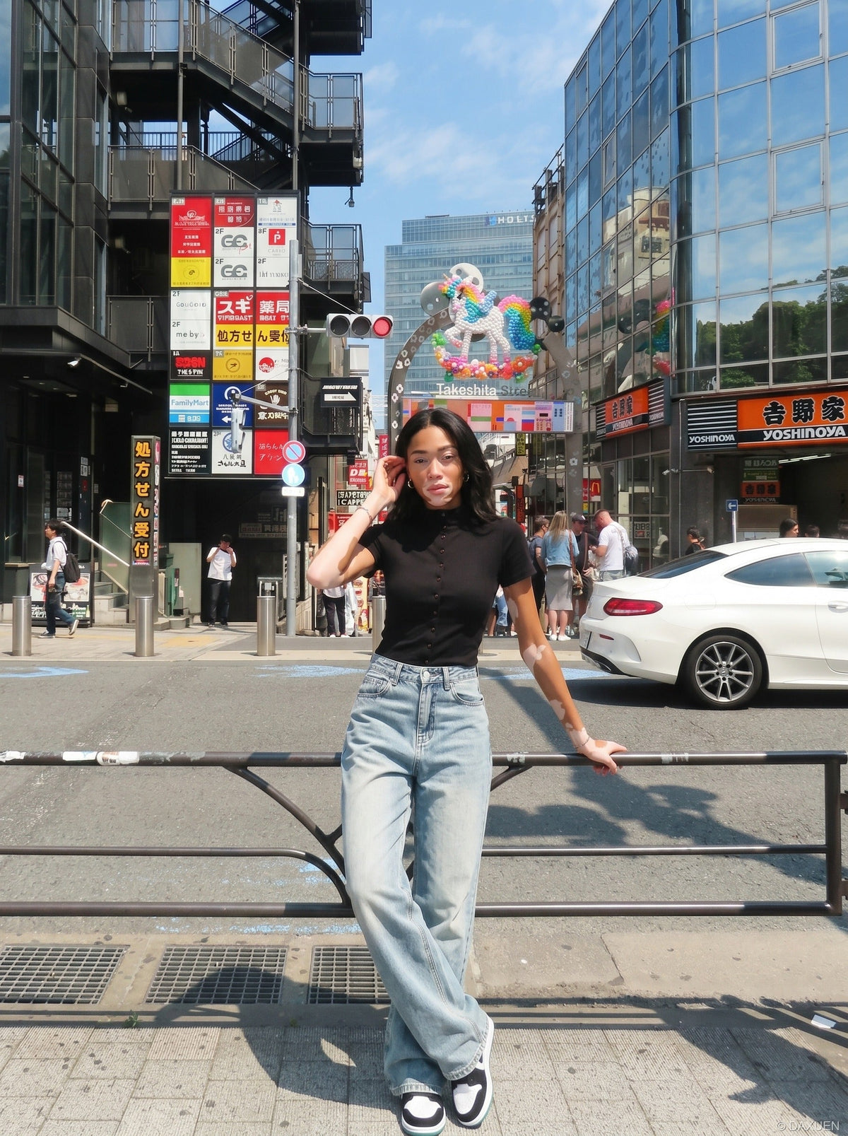 Sleek Mock Neck Buttoned Top