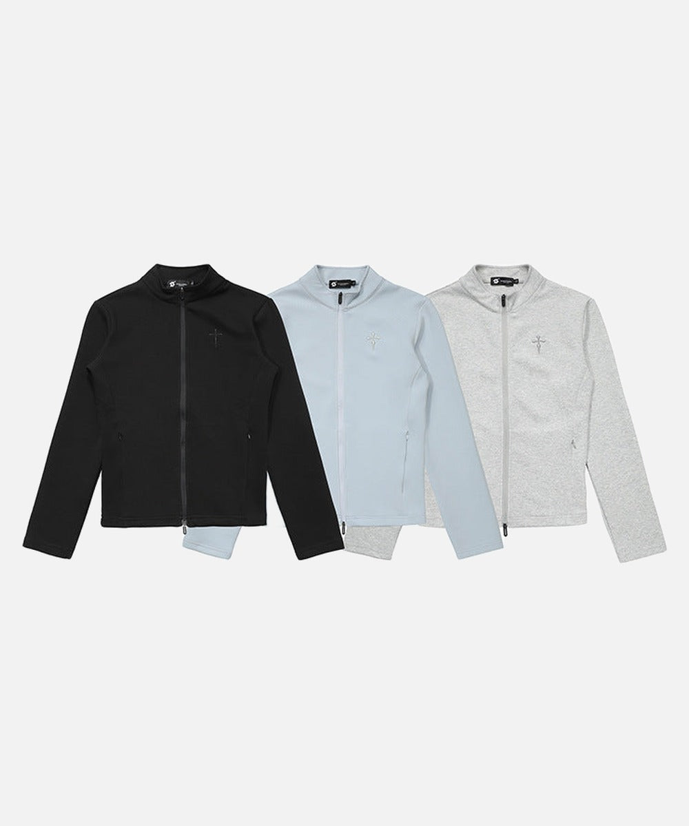 DAXUEN Slim-fit mock neck zip jacket