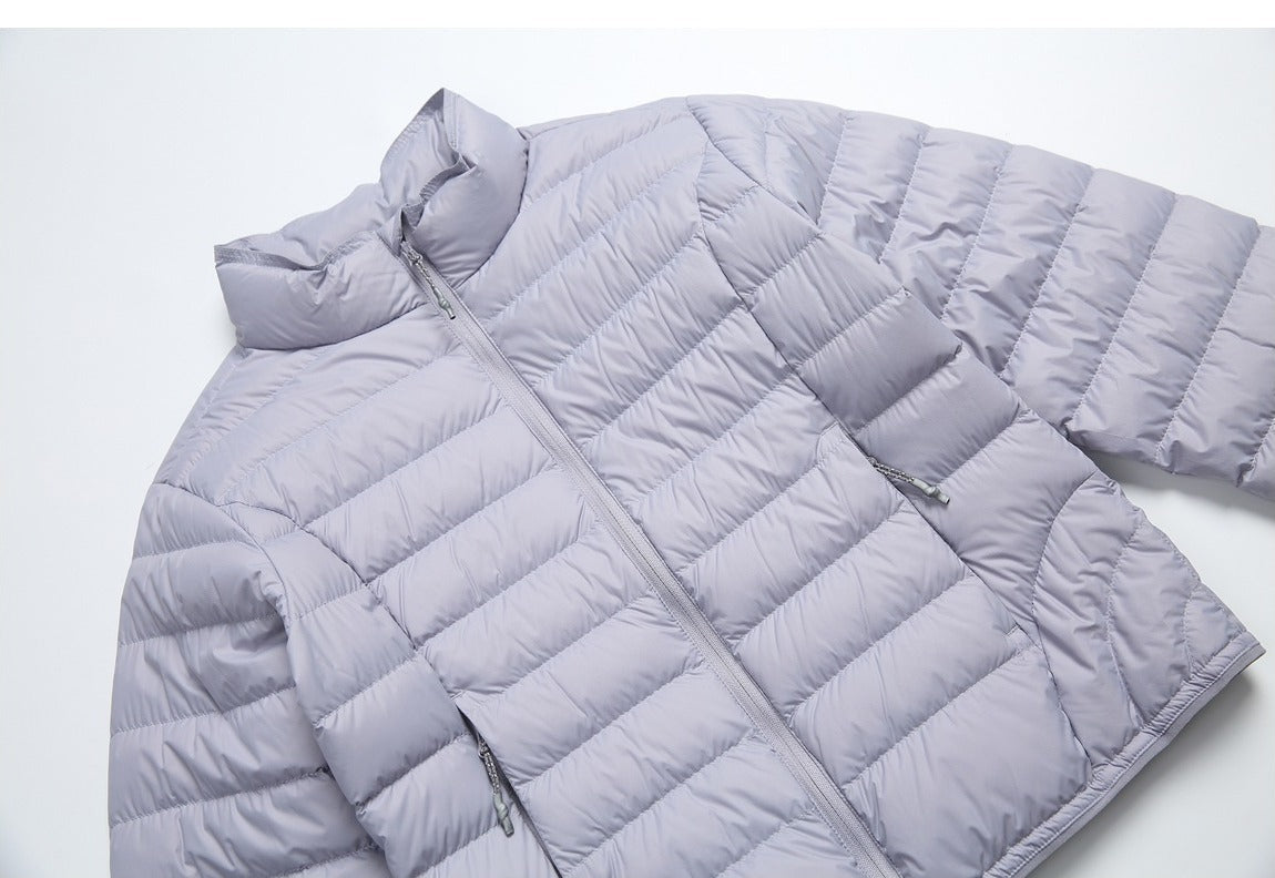 Solid Color Lightweight Puffer Jacket