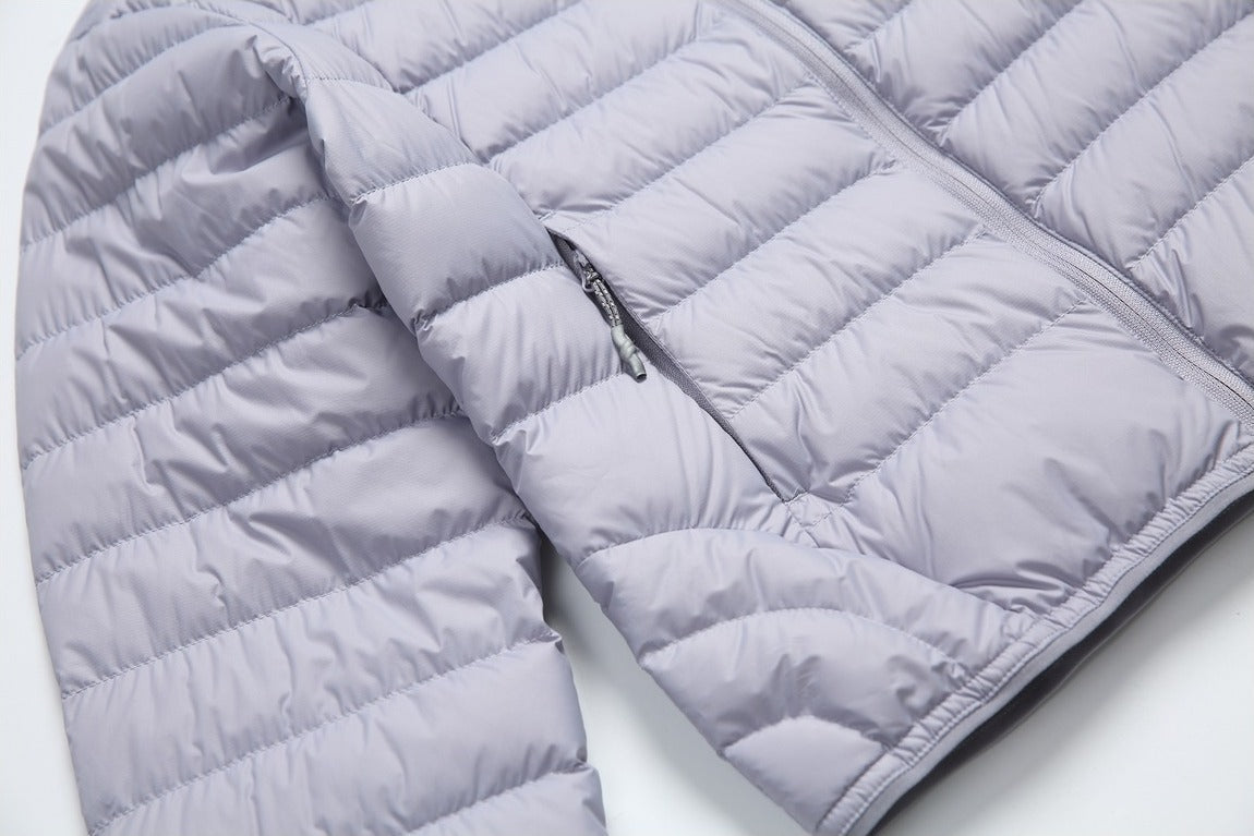 Solid Color Lightweight Puffer Jacket