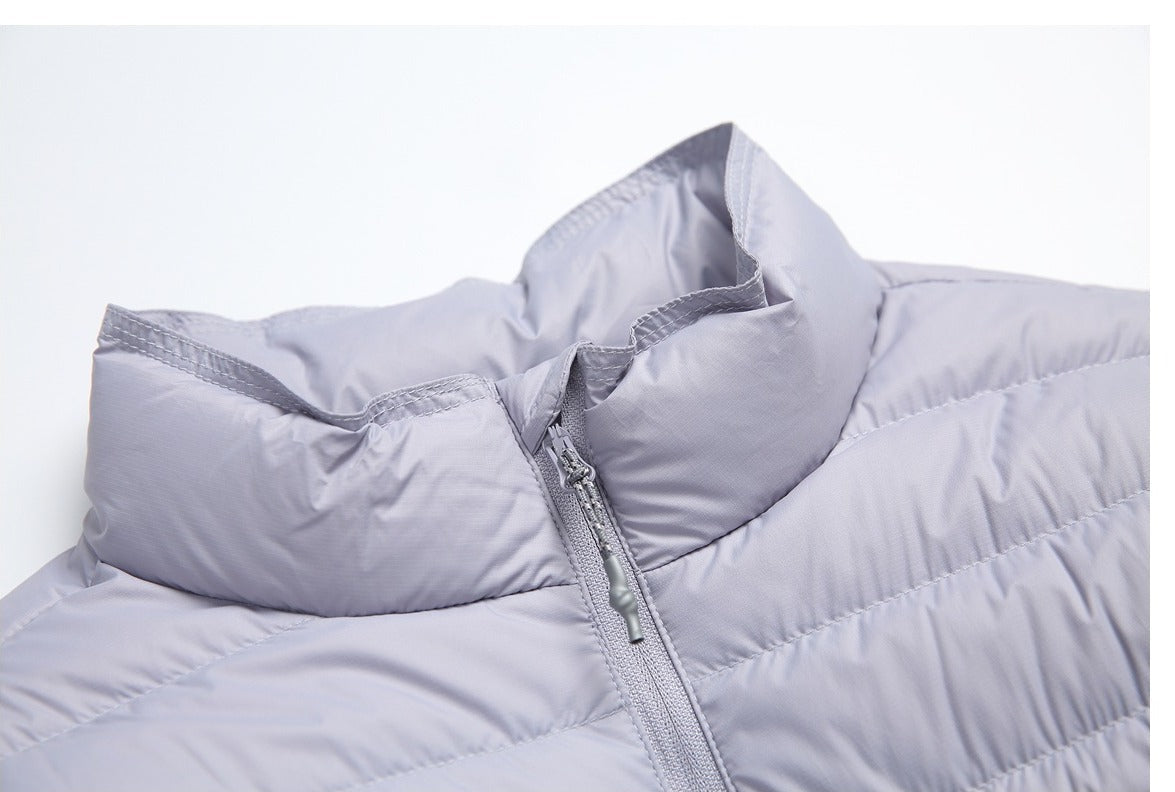 Solid Color Lightweight Puffer Jacket