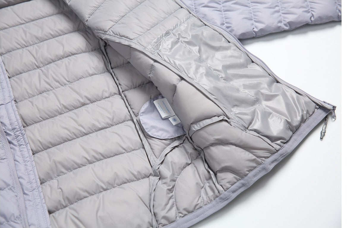 Solid Color Lightweight Puffer Jacket