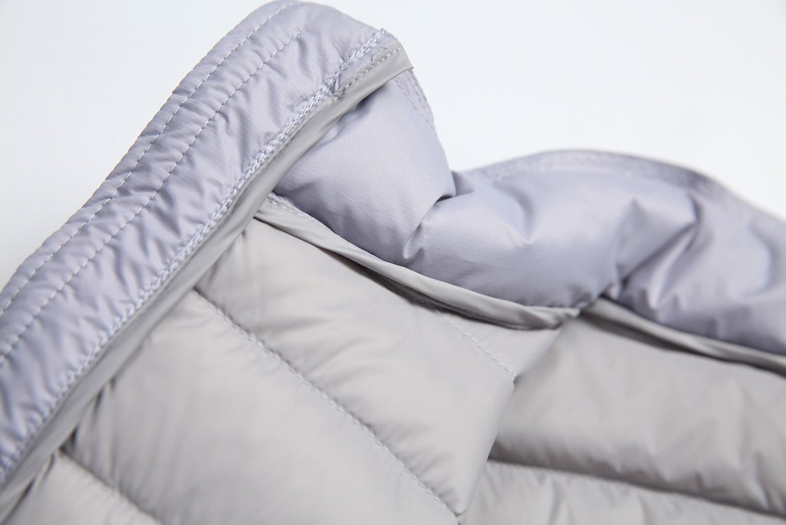 Solid Color Lightweight Puffer Jacket
