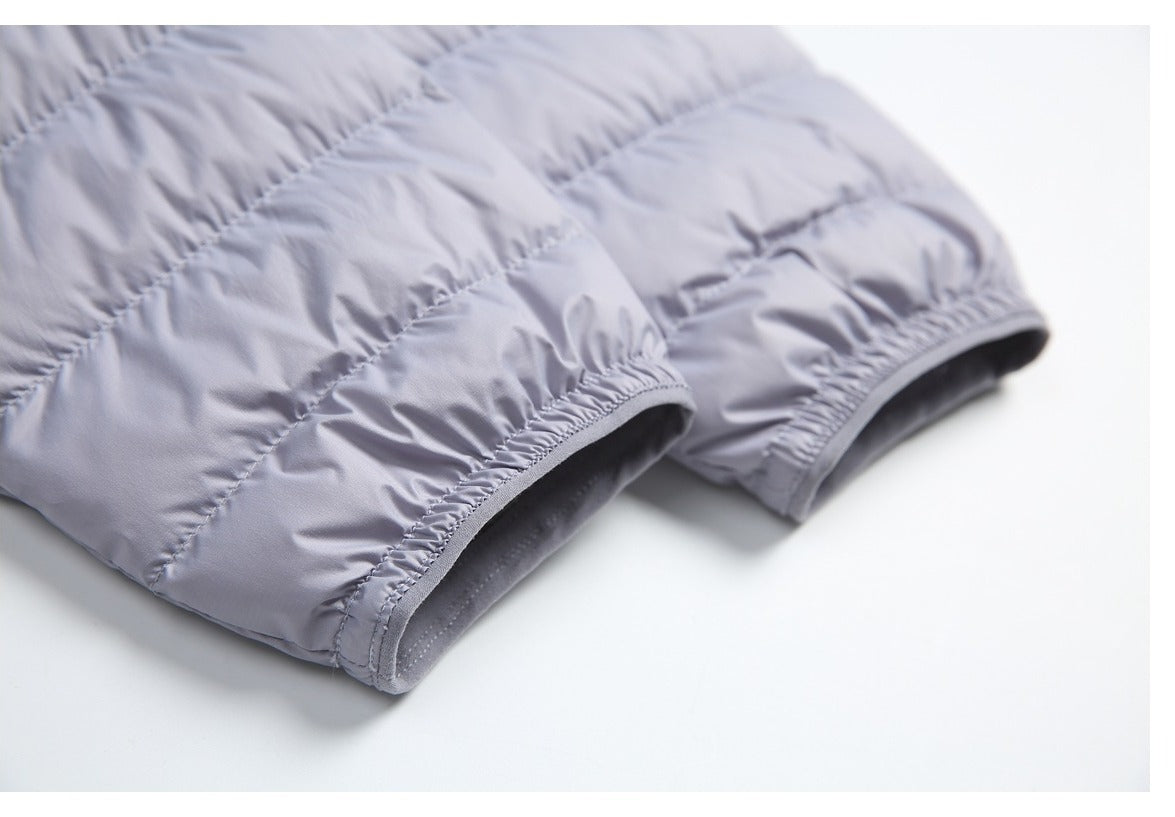 Solid Color Lightweight Puffer Jacket