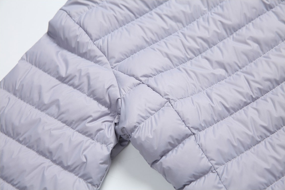 Solid Color Lightweight Puffer Jacket