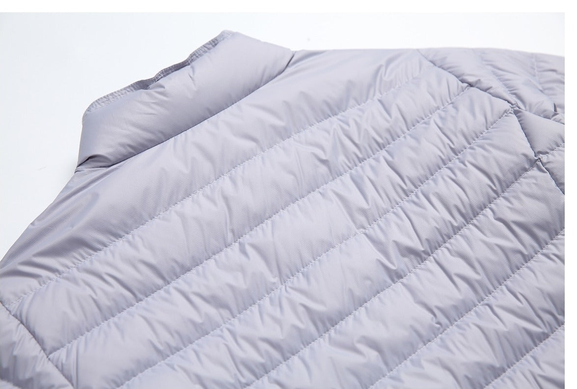 Solid Color Lightweight Puffer Jacket