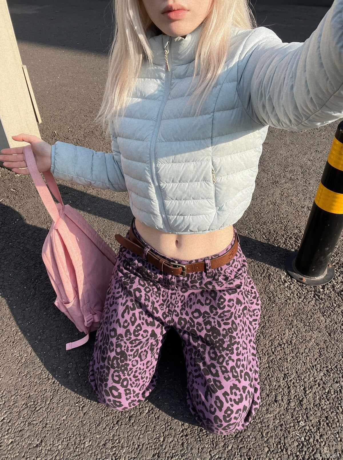Solid Color Lightweight Puffer Jacket