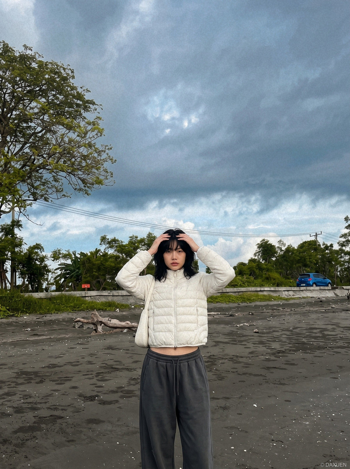 Solid Color Lightweight Puffer Jacket