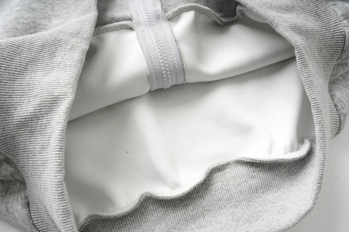 DAXUEN heather grey oversized sequined wing hoodie and sweatpants set