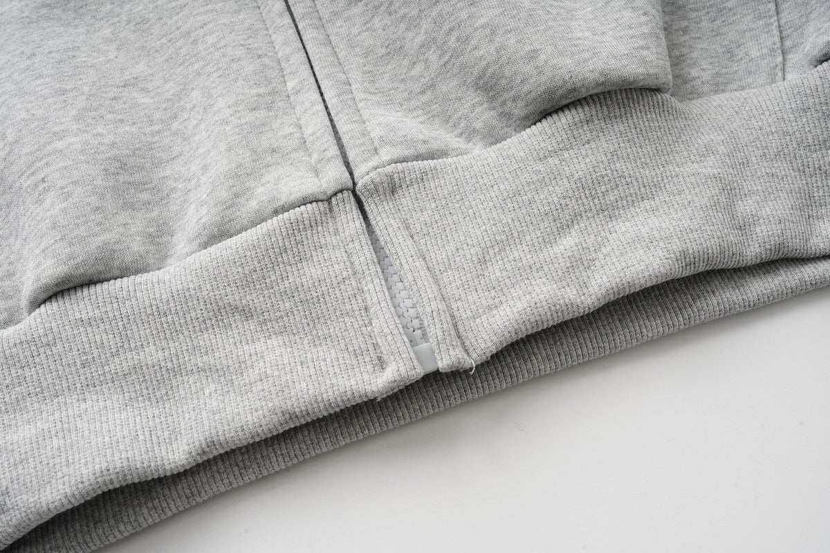 DAXUEN heather grey oversized sequined wing hoodie and sweatpants set