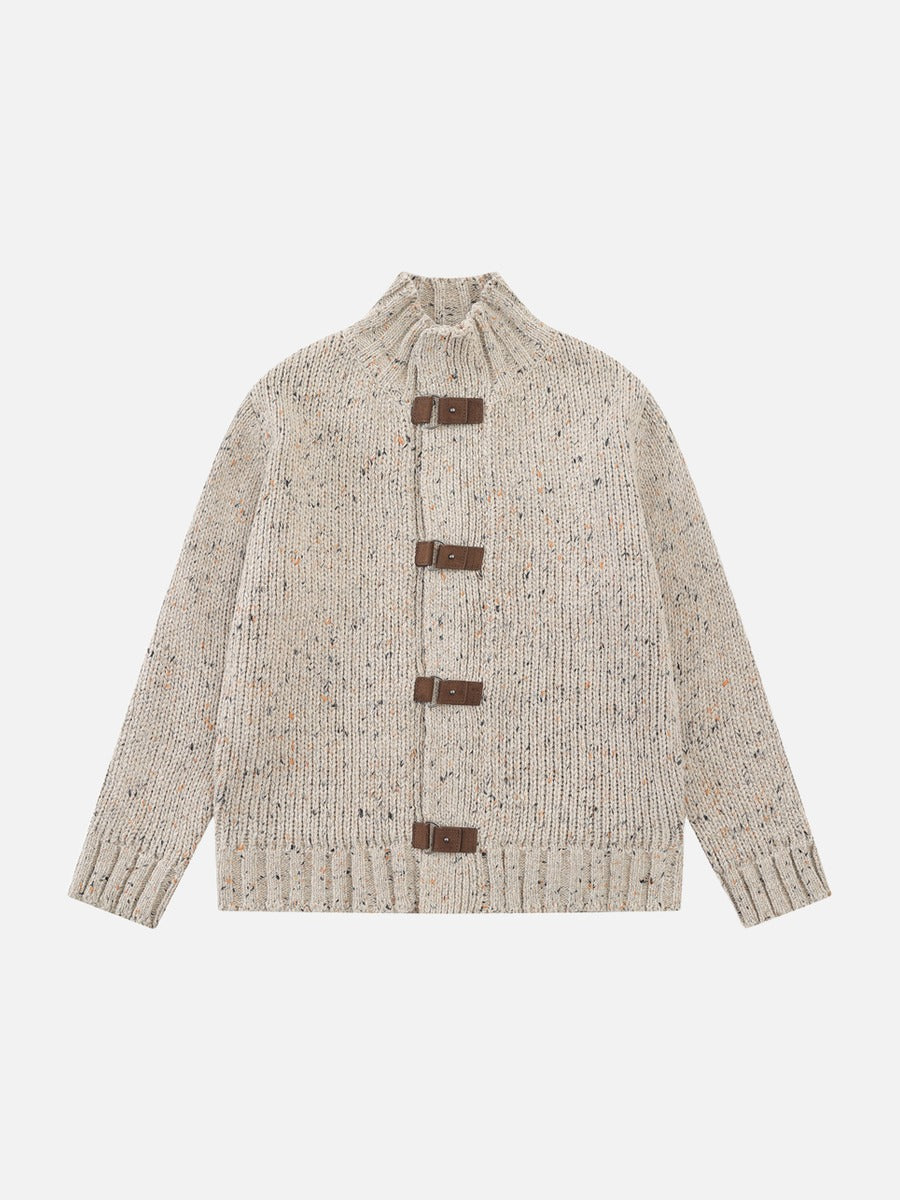 DAXUEN speckled knit cardigan with toggle closure