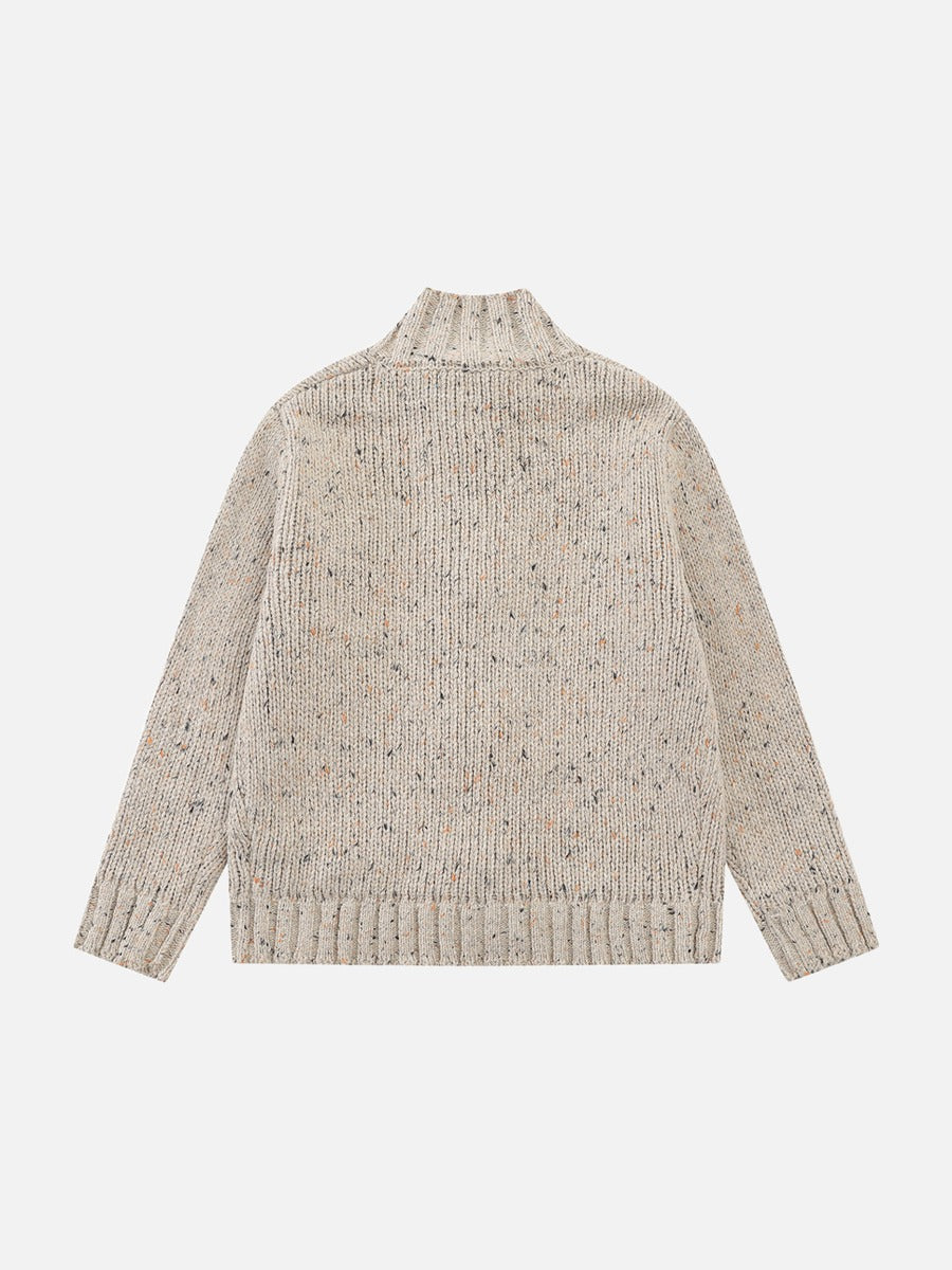 DAXUEN speckled knit cardigan with toggle closure