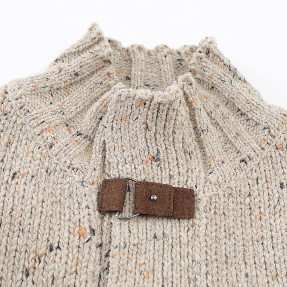 DAXUEN speckled knit cardigan with toggle closure