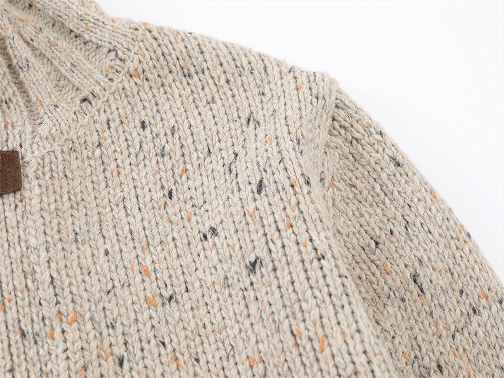 DAXUEN speckled knit cardigan with toggle closure