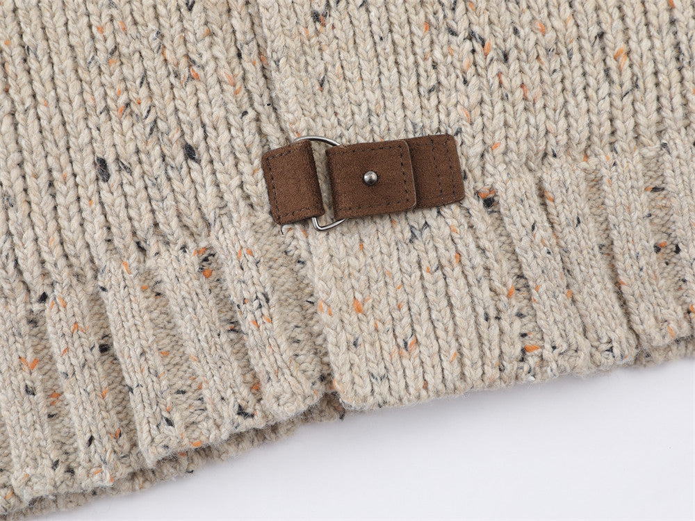 DAXUEN speckled knit cardigan with toggle closure