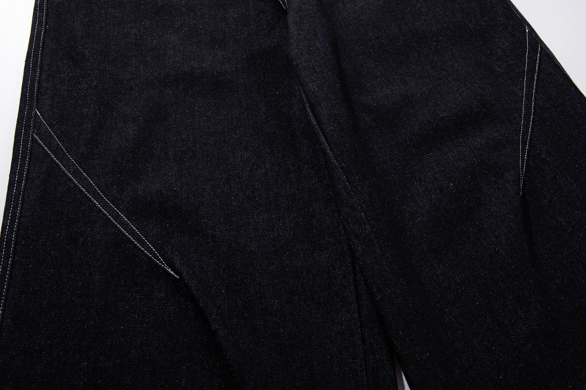 Weite Jeans mit Sternen- und Streifen-Grafik