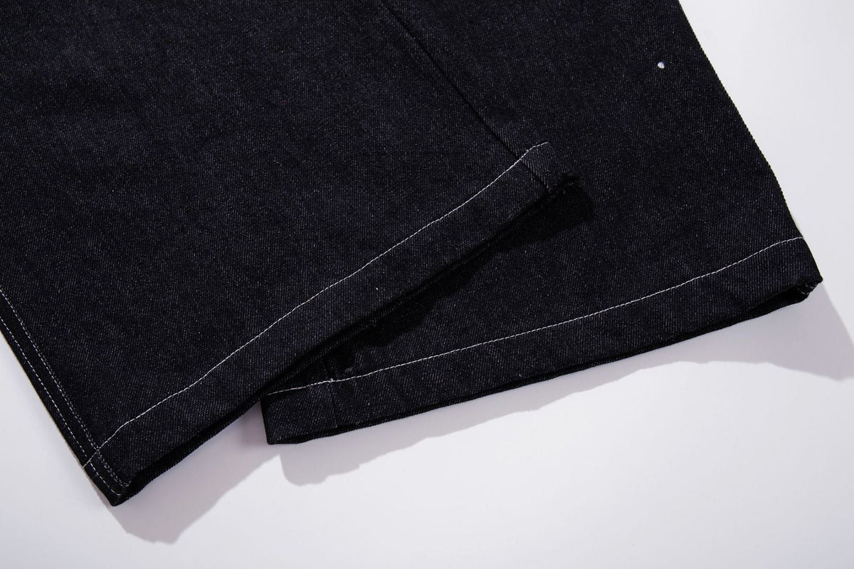 Weite Jeans mit Sternen- und Streifen-Grafik