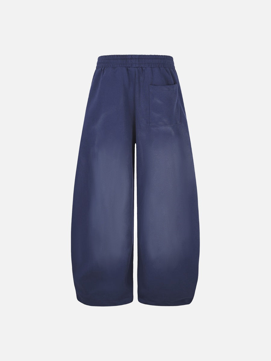 DAXUEN faded navy blue star-embellished wide-leg sweatpants