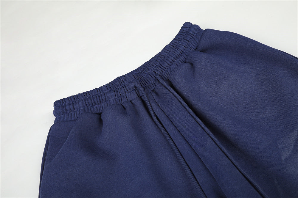 DAXUEN faded navy blue star-embellished wide-leg sweatpants