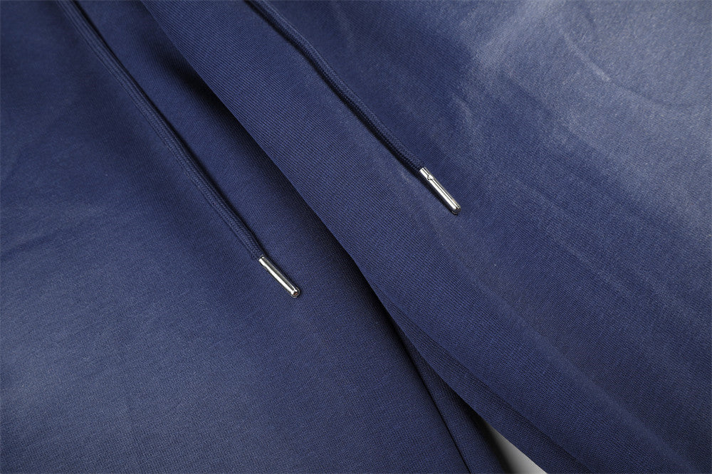 DAXUEN faded navy blue star-embellished wide-leg sweatpants
