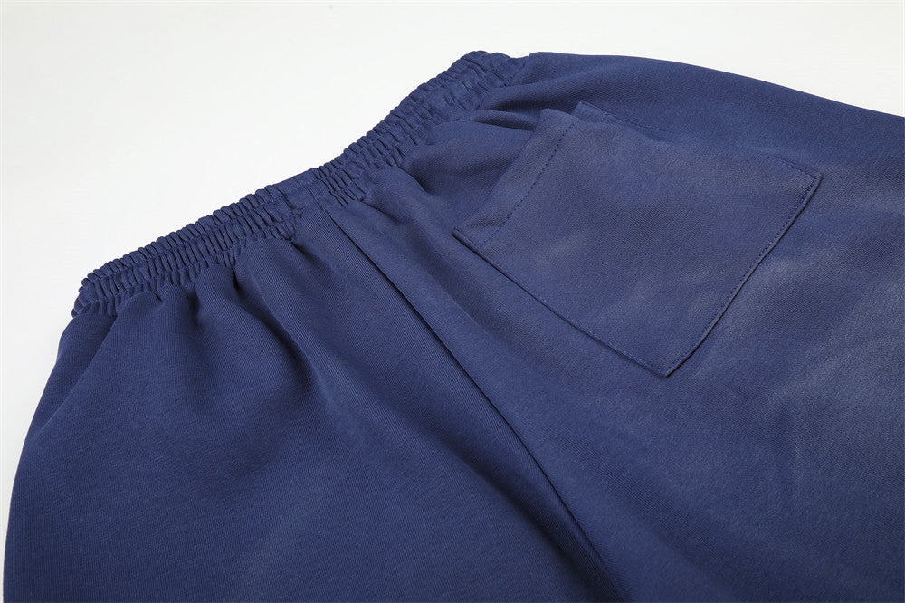 DAXUEN faded navy blue star-embellished wide-leg sweatpants