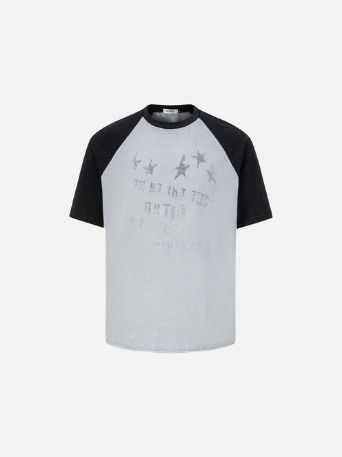Star Raglan T-Shirt - Gray / M