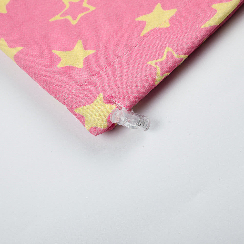 DAXUEN pink star wide-leg casual pants
