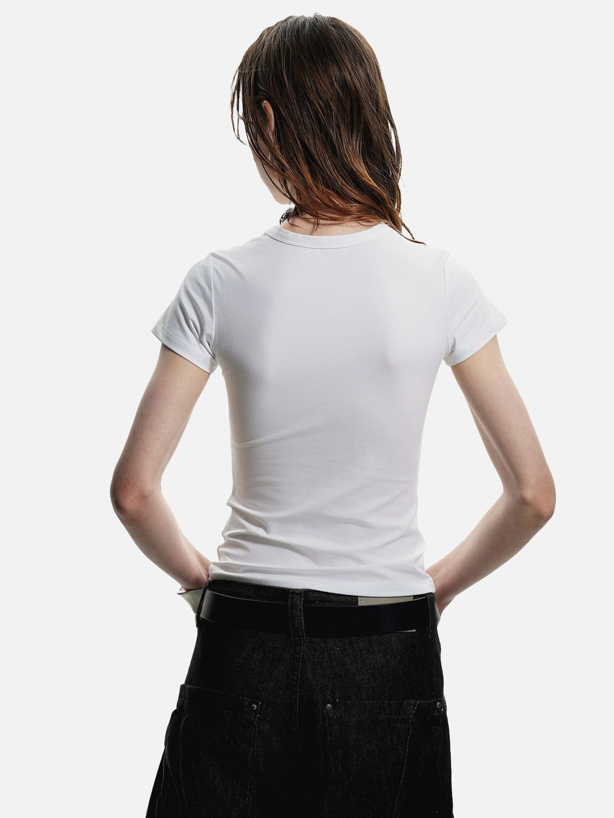 Stylized Graphic Fitted T-Shirt