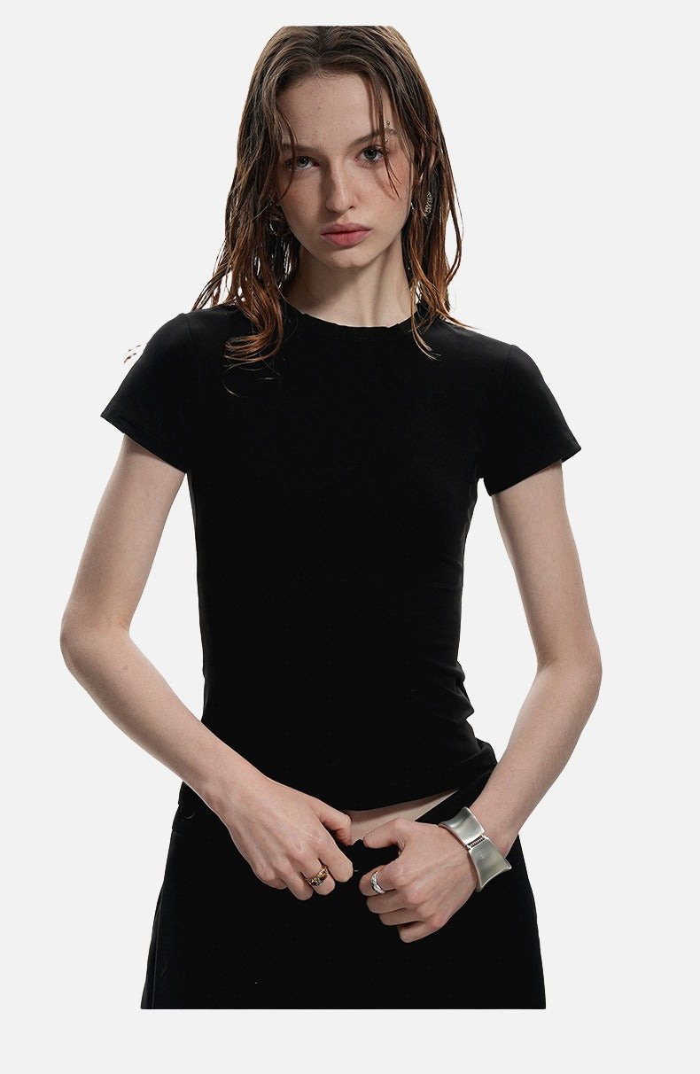 Stylized Graphic Fitted T-Shirt