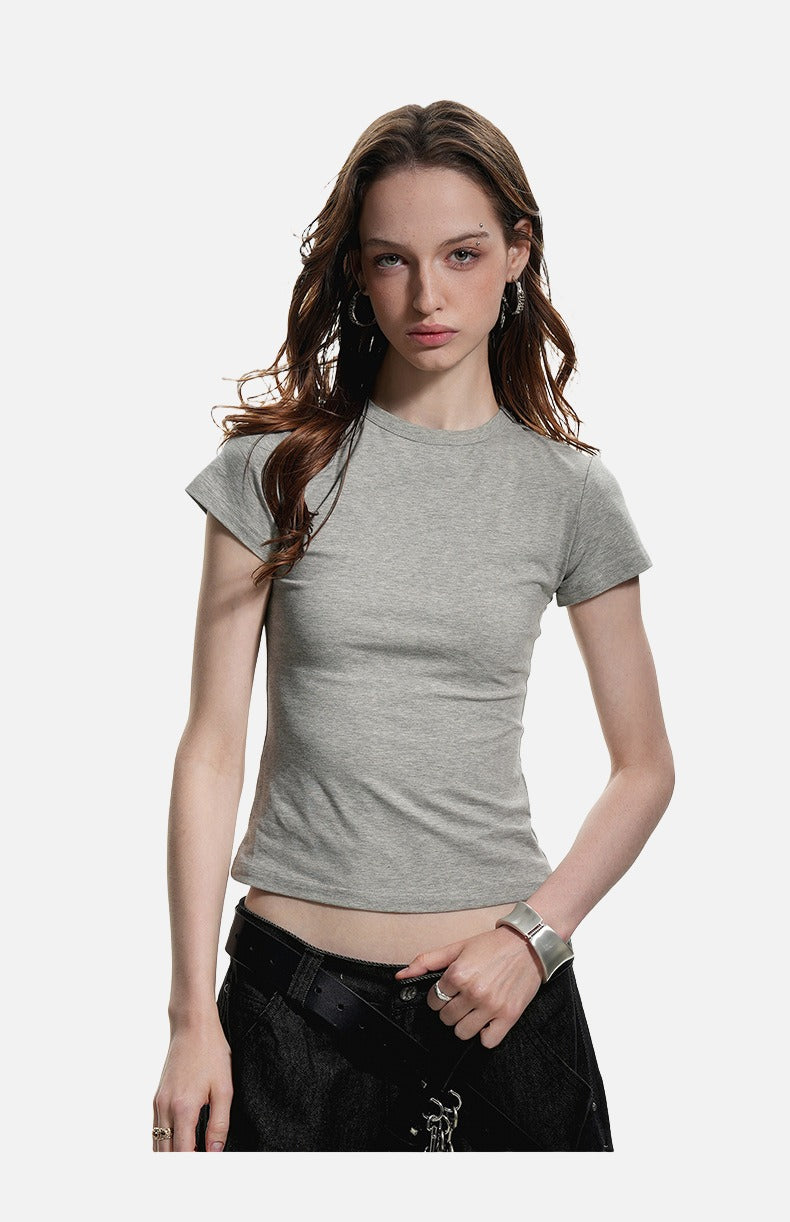 Stylized Graphic Fitted T-Shirt