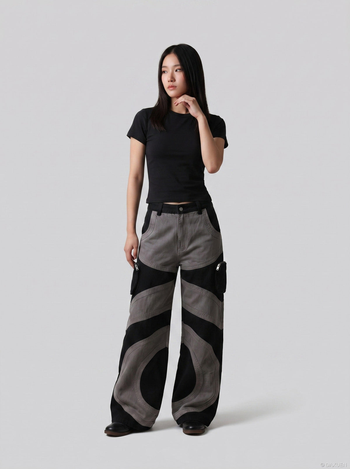 Stylized Graphic Fitted T-Shirt