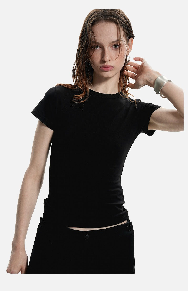 Stylized Graphic Fitted T-Shirt
