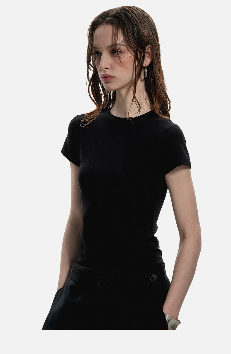 Stylized Graphic Fitted T-Shirt