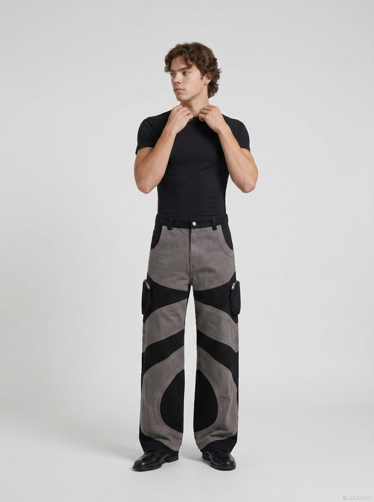 Stylized Graphic Fitted T-Shirt