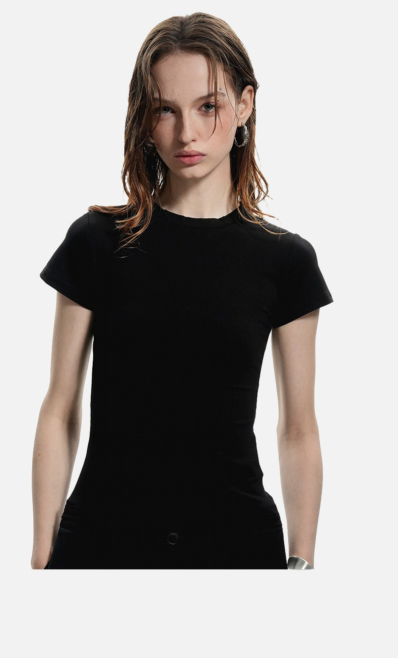 Stylized Graphic Fitted T-Shirt