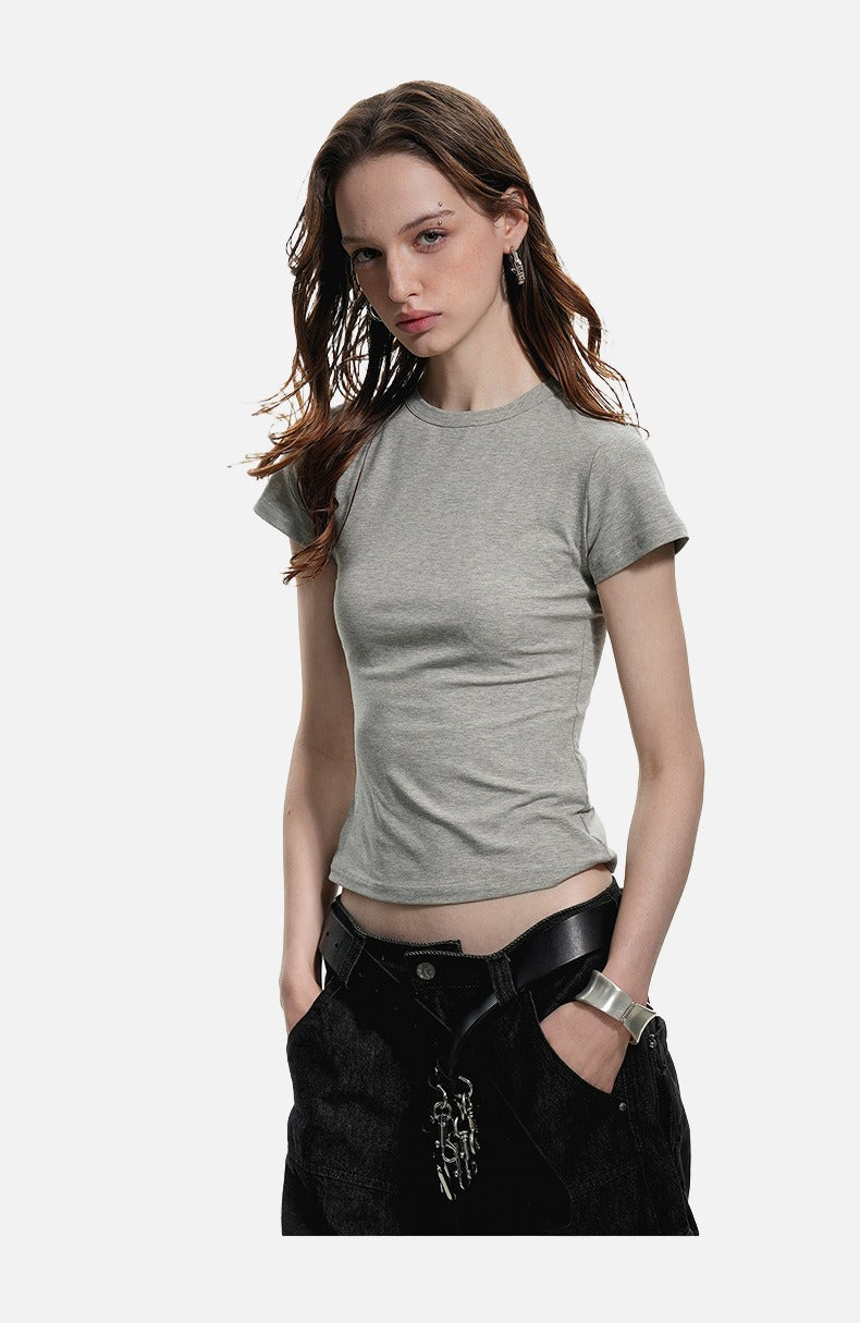 Stylized Graphic Fitted T-Shirt