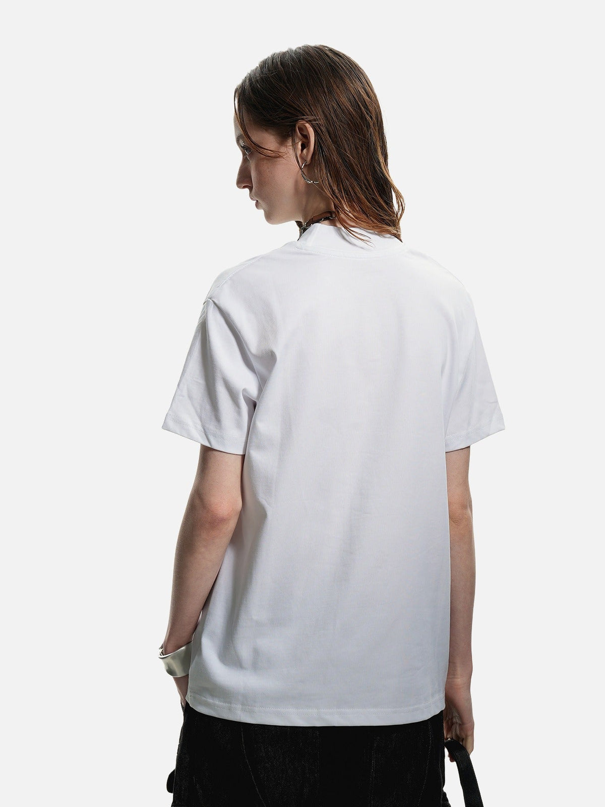 Subtle Marled Mock Neck T-Shirt
