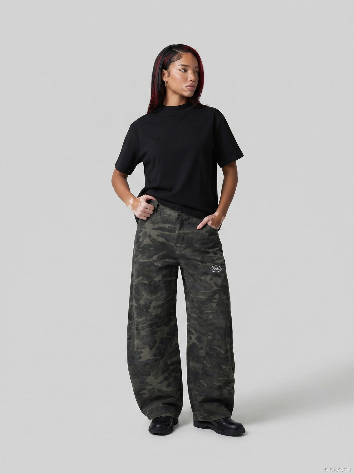 Subtle Marled Mock Neck T-Shirt