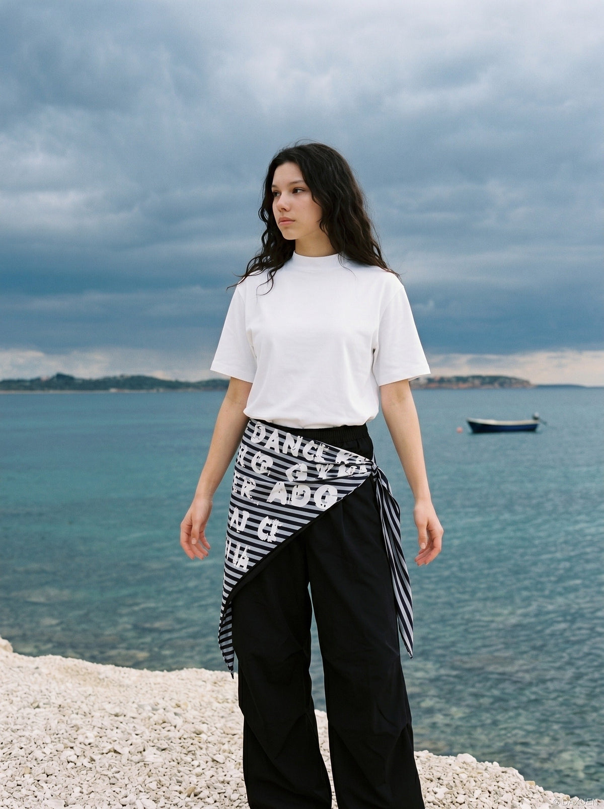 Subtle Marled Mock Neck T-Shirt